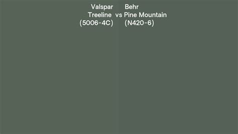 Valspar Treeline 5006 4c Vs Behr Pine Mountain N420 6 Side By Side