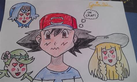 Ash Ketchum Alola harem by Genie92 on DeviantArt