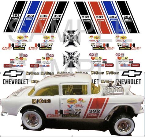 164 Gasser Water Slide Decals For Hot Wheels Matchbox Slot Car Ebay