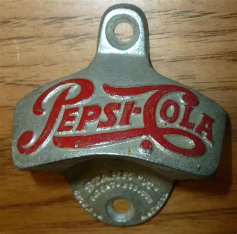 OLD VINTAGE PEPSI COLA STARR X Metal Wall Mount Soda Bottle Opener