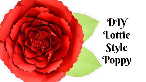 Giant Poppy Paper Flower Tutorial How To Make Paper Flowers Youtube