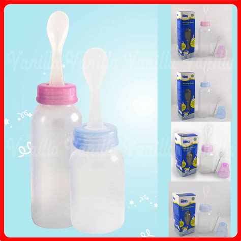 Jual Botol Sendok Makan Bayi Baby HUKI Weaning Bottle With Spoon Food