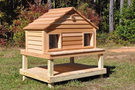 20” Cat House Duplex Custom Dog And Cat Houses By Blythe Wood Works