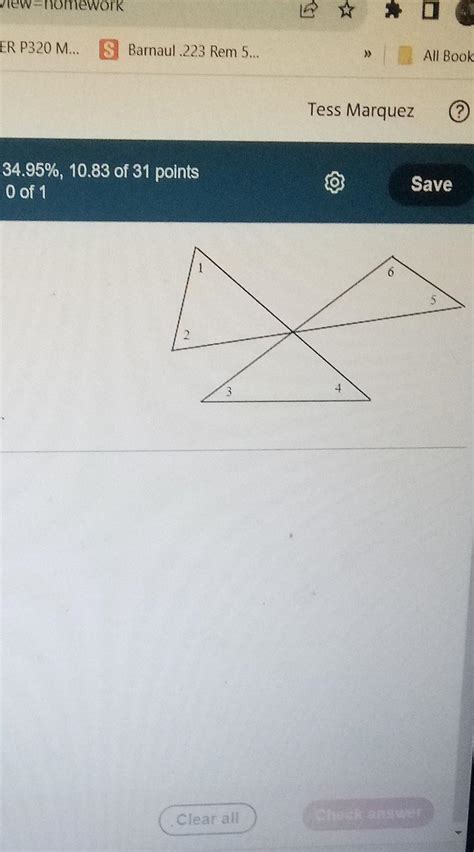 Solved Find The Sum Of The Measures Of The Numbered Angels Chegg