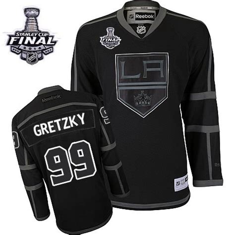 Men S Reebok Los Angeles Kings 99 Wayne Gretzky Black Ice 2014 Stanley Cup Jersey Authentic