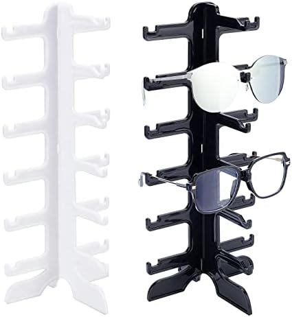 Omevett Pairs Plastic Sunglasses Stand Transparent Sunglasses Holder