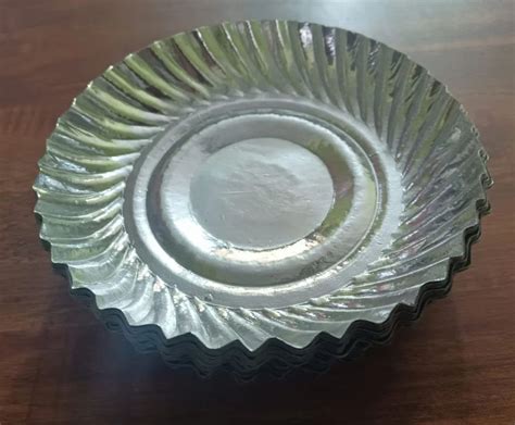 9 Inch Disposable Silver Paper Plate At Rs 1 8 Piece Nipani ID