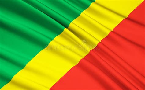 Flag of Republic of the Congo, Brazzaville Stock Image - Image of ...