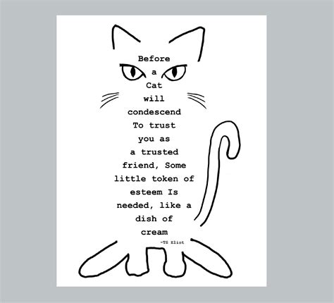 Ts Eliot Cat Poem Famous Poet Print Printable Wall Art Cat Lover Print Etsy