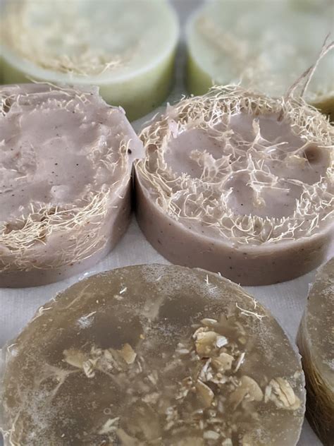 Exfoliating Goats Milk Loofah Soap Handmade Organic Luffa Etsy