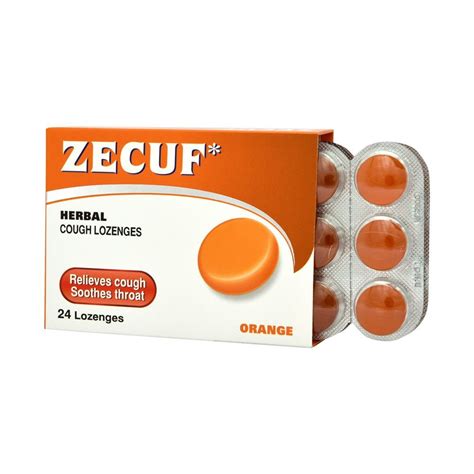 Zecuf Herbal Cough Orange Lozenges 24s