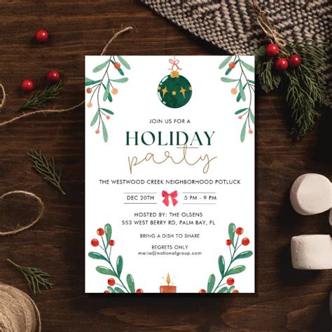 Neighborhood Holiday Christmas Party Invitation Zazzle