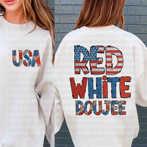 Red White And Boujee PNG Groovy 4th Of July 4th Of July Sublimations