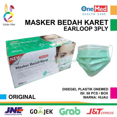 Jual Onemed Masker Bedah Karet Medis Earloop Ply Isi Pcs Perbox