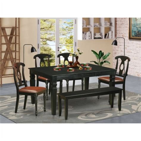 East West Furniture Weston Piece Wood Table And Dining Chair Set In