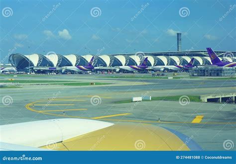 Suvarnabhumi Airport Or Bangkok International Airport As Seen From The