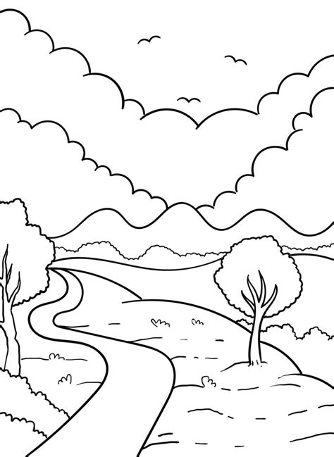 30 Dibujos De Paisajes Para Colorear Colorear24