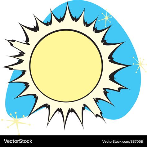 Retro sun Royalty Free Vector Image - VectorStock