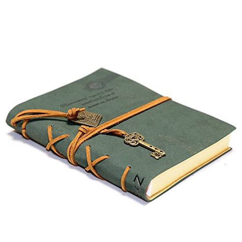 Leather Writing Journal Notebook Evz 7 Inches Key Bound Retro Vintage