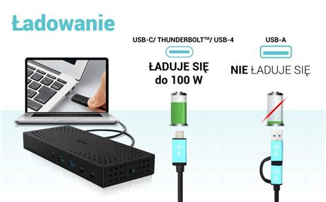 Stacja Dokuj Ca Usb Usb C Thunderbolt X K Gen Zasilanie