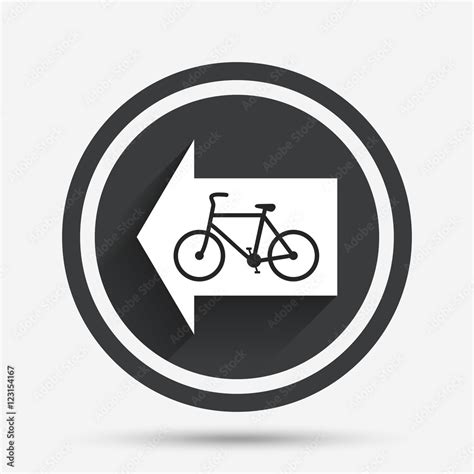 Bicycle Path Trail Sign Icon Cycle Path Stock Vector Adobe Stock