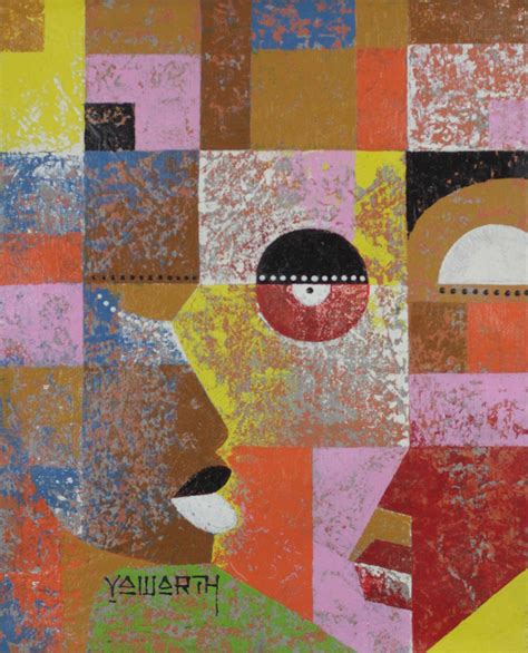 Unicef Market Bold And Colorful Cubist Painting Of Abstract Faces Faces