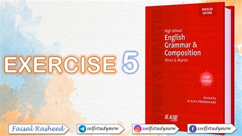 Exercise Wren And Martin English Grammar Youtube