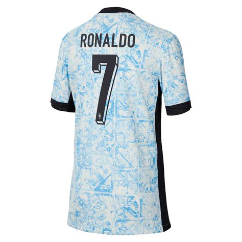 Youth Cristiano Ronaldo Portugal National Team Nike 2024/25 Away Replica Jersey - Blue - Sports ...