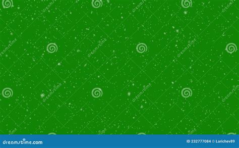 Isolated Falling Snow on Green Screen, 3d Rendering Stock Illustration ...