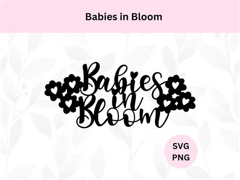 Babies In Bloom Svg Cake Topper Svg Digital Download Twins Baby Shower