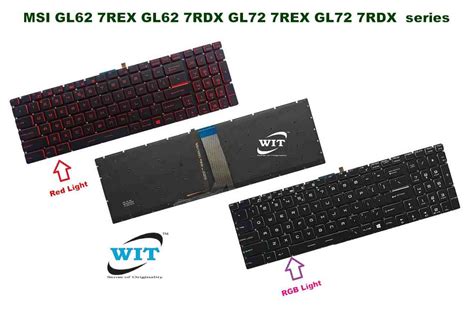 Laptop Internal Keyboard Or Keypad For MSI GE72 GE62 WS60 GS60 GS70