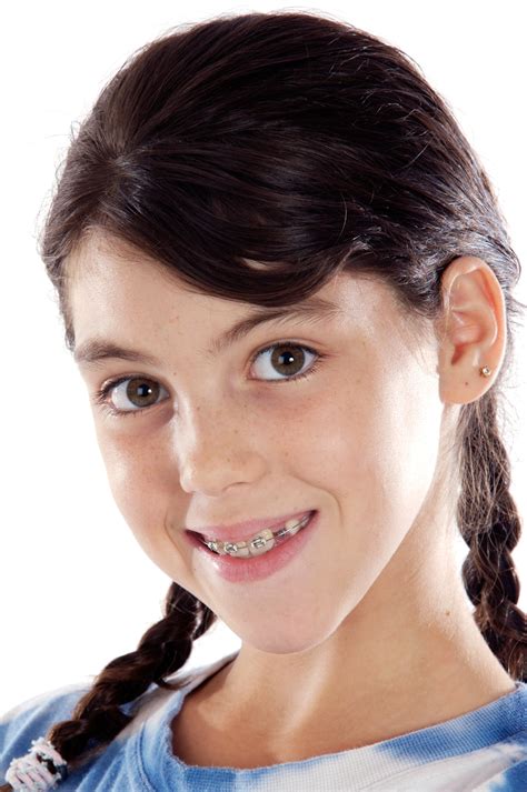 Adorable girl with braces - Dr George DDS