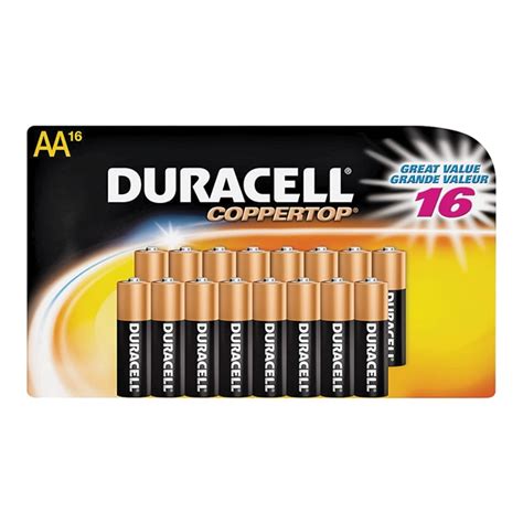 Duracell Coppertop Mn1500 Series Mn1500b16 Alkaline Battery Aa Manganese Dioxide 15 V