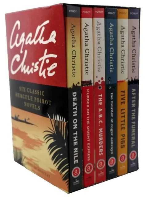 AGATHA CHRISTIE SIX Classic Hercule Poirot Novels In Slipcase NEW 67