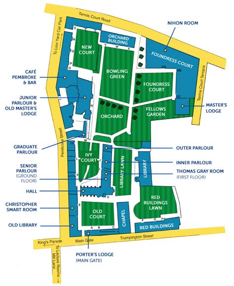 Maps Pembroke College Graduate Parlour