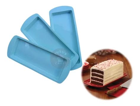 Set X Molde Torta Rectangular Silicona Reposter A