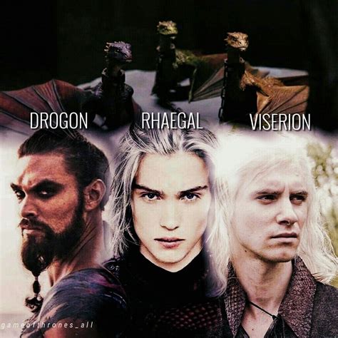 Drogon, Rhaegal, Viserion, targaryen, dragons, edit, gameofthrones_all ...