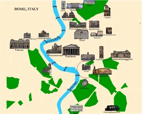 Rome Map Tourist Attractions