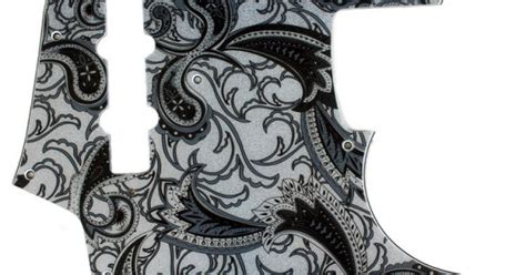 J Bass Ply Grey Paisley Pickguard