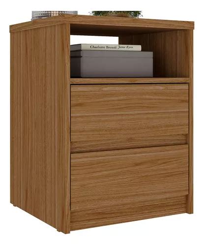 Mesa De Cabeceira Gales 2 Gavetas 100 Mdf Nogueira MercadoLivre