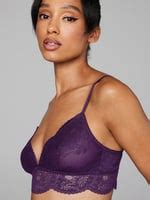 Haute Lace Triangle Bralette In Purple SAVAGE X FENTY