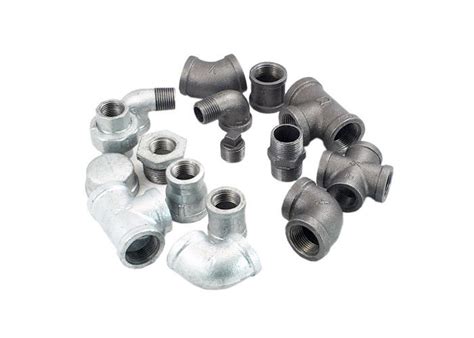 Durable Galvanized Pipe Connectors Black Metal Pipe Fittings Bspt Npt