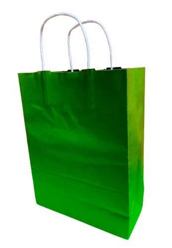 Green Kraft Paper Bag For Shopping Capacity 5kg At Rs 8 Piece In