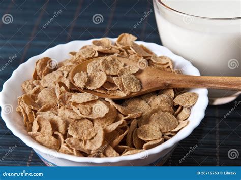 Breakfast With Corn Flakes Stock Image Image Of Breakfast