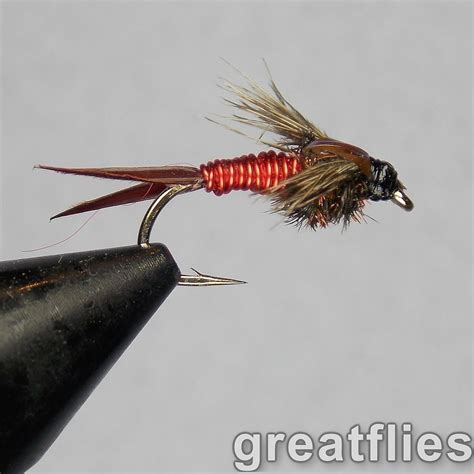 1 Dozen 12 Copper John RED Great Flies