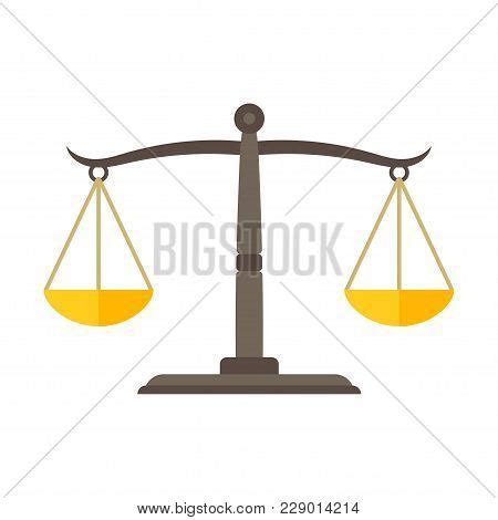 Scales Justice Icon Vector Photo Free Trial Bigstock