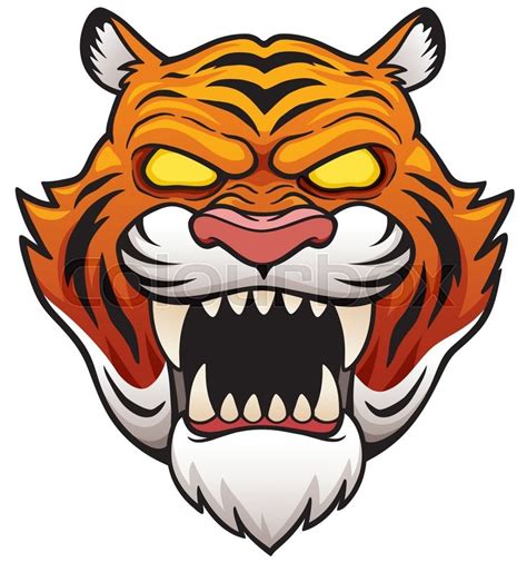 Vector Illustration Of Tiger Face Stock Vector Colourbox