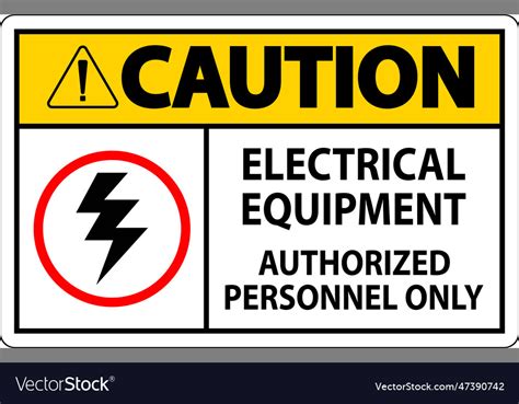 Electrical safety sign caution Royalty Free Vector Image