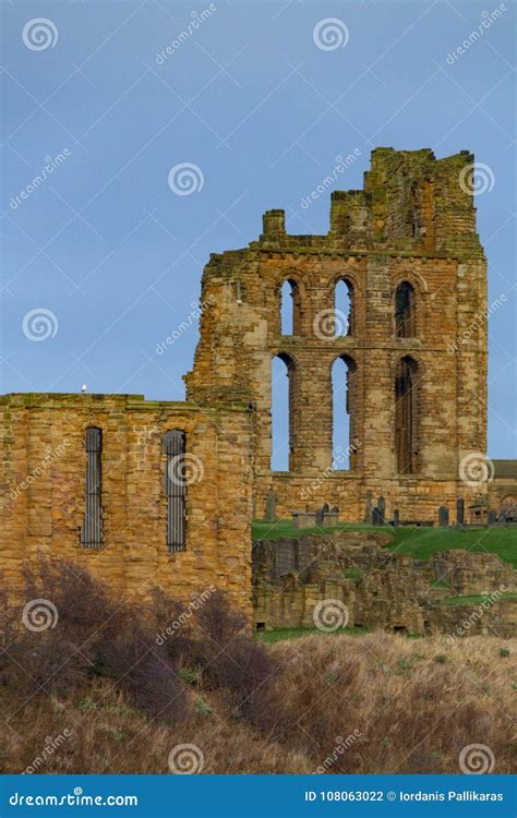 Ruins of Medieval Tynemouth Priory and Castle, UK Stock Photo - Image ...