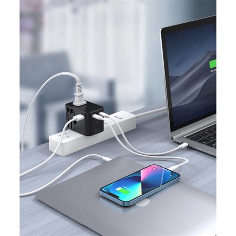 Choetech Universal W Pd Gan Travel Charging Adapter With Usb C